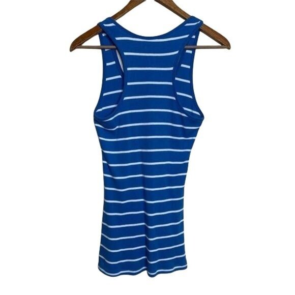 Maurices Tank Top Blue White Striped Sleeveless Casual Shirt Women's Size Medium - Picture 3 of 7